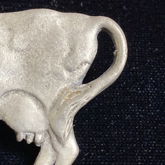 🖤1980s💕SEAGULL PEWTER CANADA cow brooch - Picture 4 of 11